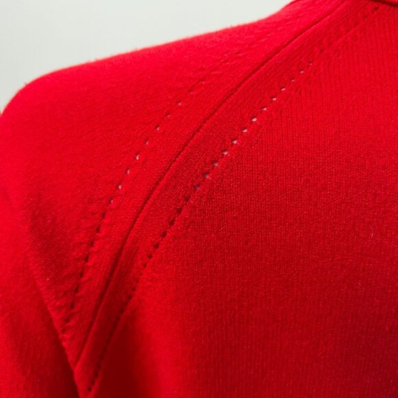 Designers Originals Vintage Red Mock Neck Sweater With Back Zipper Closure & Rag - Picture 5 of 16